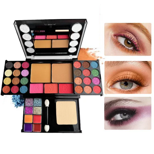 New Product Glazzi Eyeshadow Powder, Blush, and Lip Gloss Set, Easy to Apply, Item Number Gz8040104