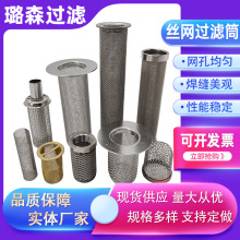 管道过滤筒编织网滤芯滤芯中心管漏筒过滤筒不锈钢冲孔过滤管