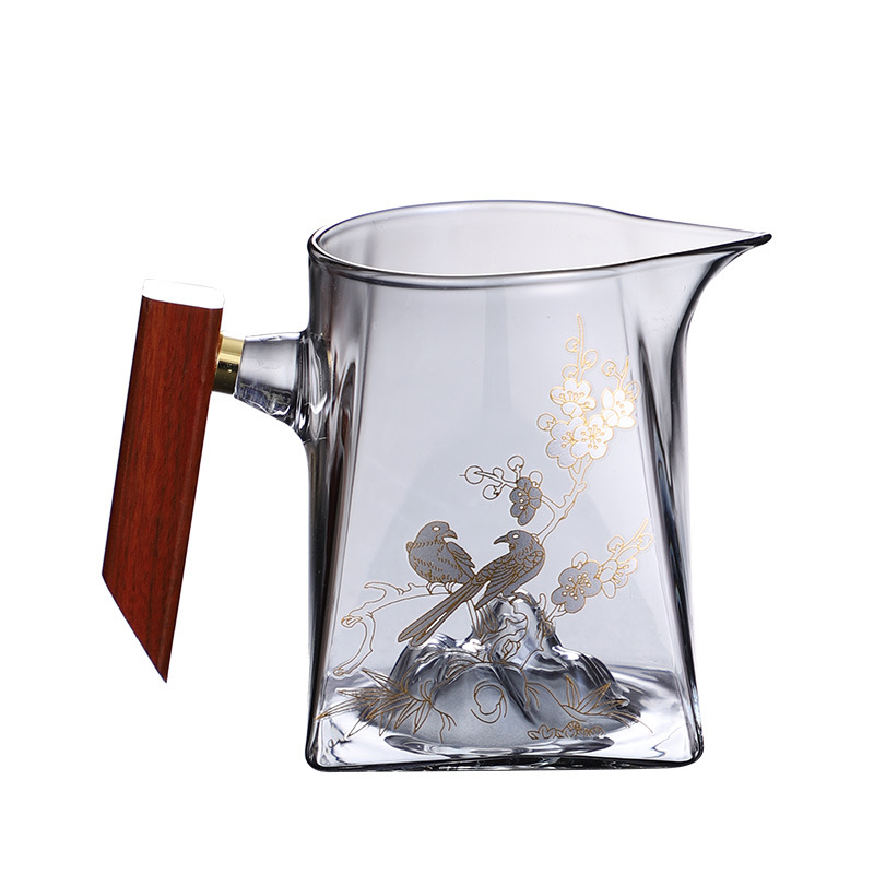 Design capacious glass Japanese tea set