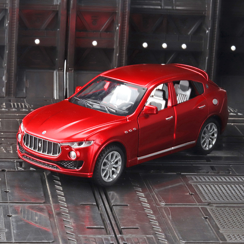 Modelo de Auto SUV de Aleación Escala 1:32 con Sonido y Luz, Retroceso para Niños