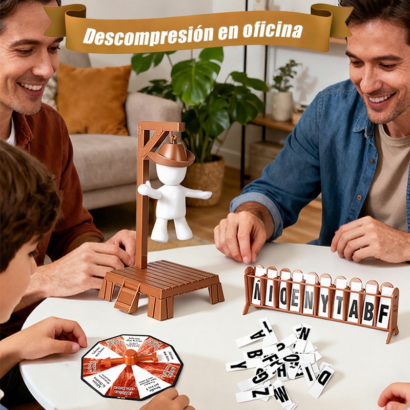 Juguetes de rompecabezas transfronterizos juegos de ahorcamiento de vaqueros juegos de mesa interactivos padres-hijos cartas adivinando palabras fiesta familiar juguetes de descompresión