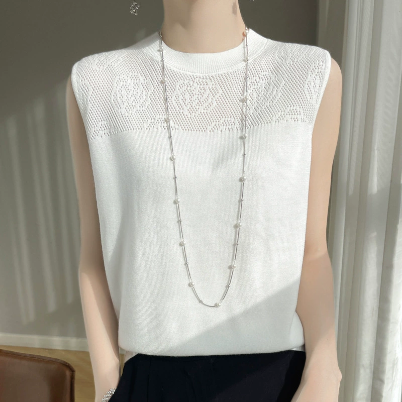 Summer woolen three dimensional knitted vest, sweater sleevless, wholesale