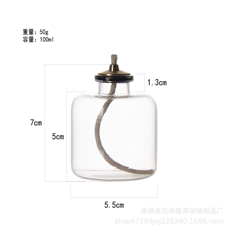 Lámpara de aceite al aire libre pequeña escena de lámpara de aceite atmósfera de alta lámpara de alquitrán de vidrio de silicio con cubierta de viento se puede reabastecer con lámpara de Buda