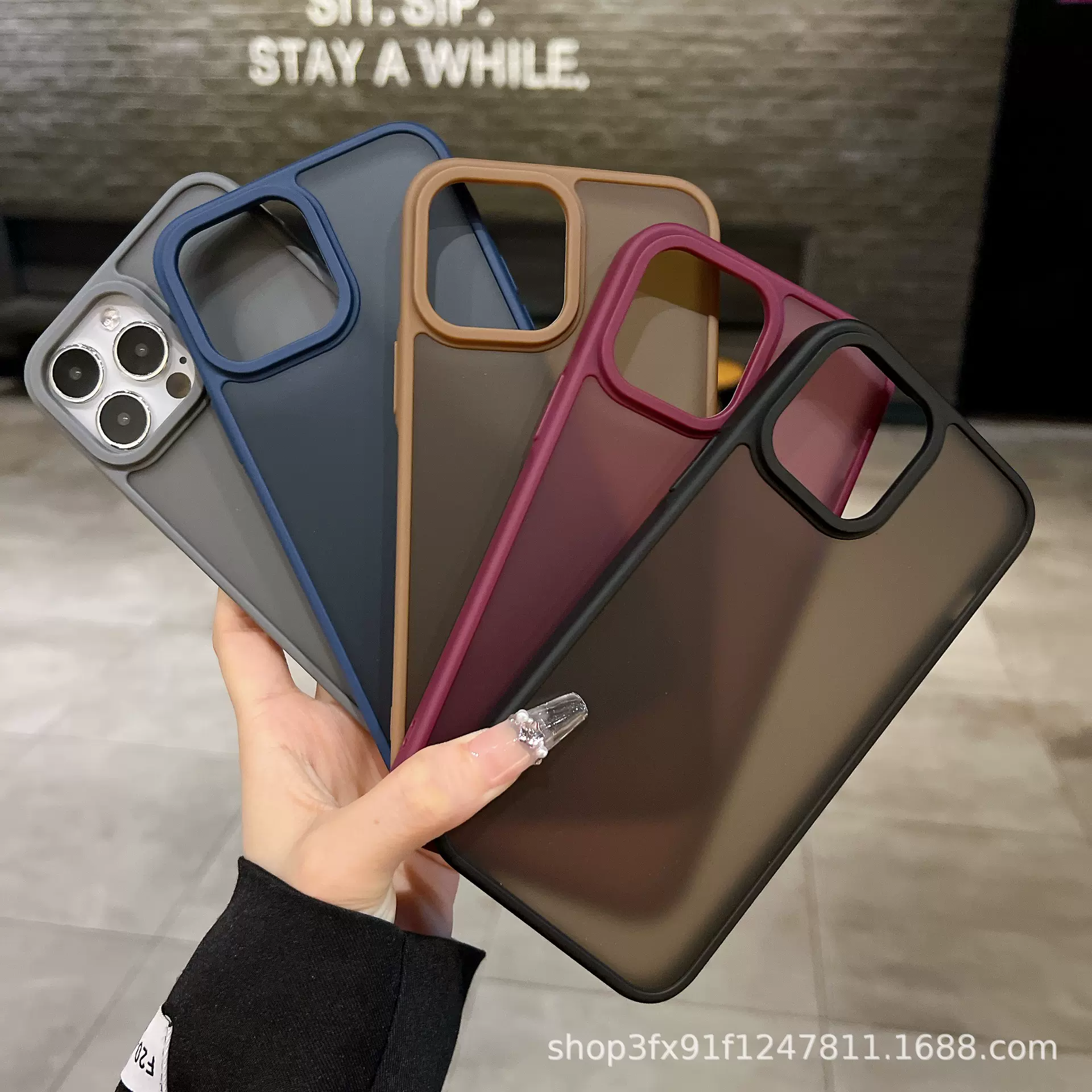 适用苹果17/16/15/14/13手机壳磨砂肤感PC二合一高级撞色简约