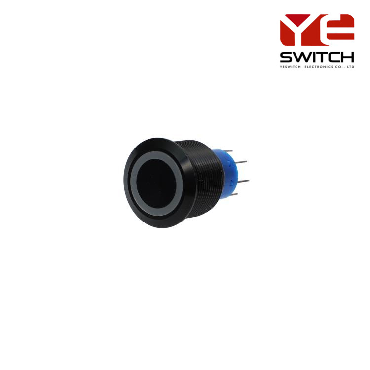 焊接密封灌胶按钮开关带线塑料按键防水IP67金属圆形