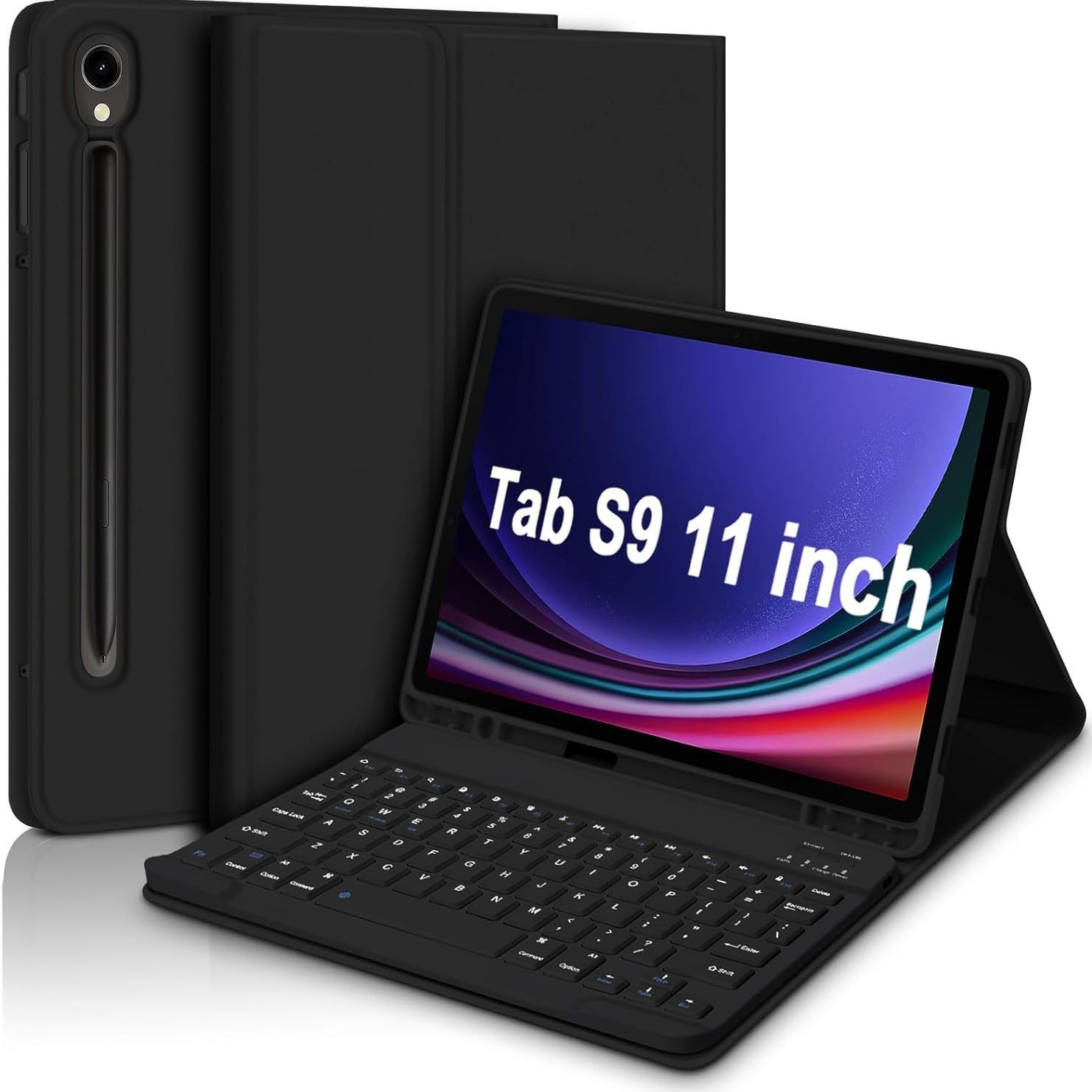 Funda desmontable con teclado Bluetooth y ratón para Samsung A9 Plus/A8/S9FE+, funda protectora de tableta