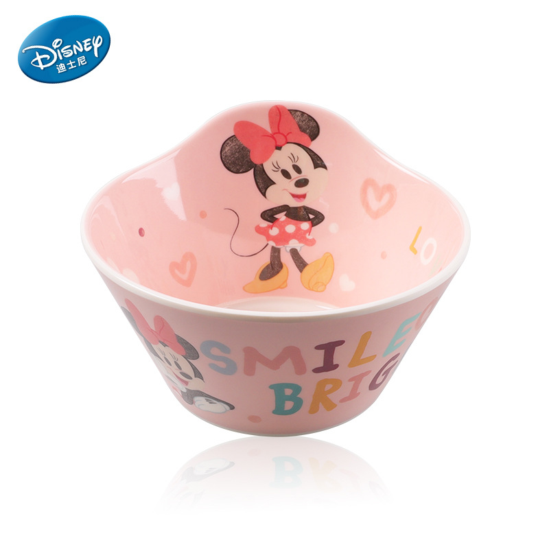 Vajilla infantil auténtica, plato dividido, tazón de resina de melamina con dibujos animados, tazón para comer para bebés, tazón resistente a caídas y al calor