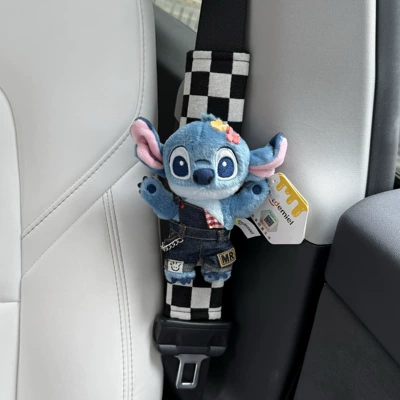 Authentic Lilo and Stitch: Sürətlər qutusu və əl tormozu başlıqları - shoulder-pads-42-linen-check-genuine-station-stitch-jeans-cuffed-style