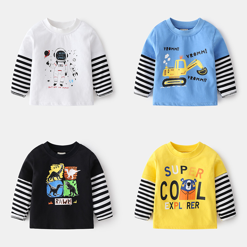 Spring cute long-sleeve for boys with a round collar with hood for…