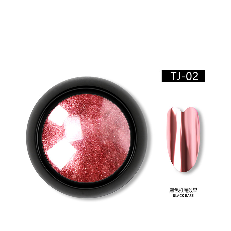 TikTok popular Hada de la harina espejo de color sólido galvanoplastia espejo mágico polvo brillo de uñas en polvo