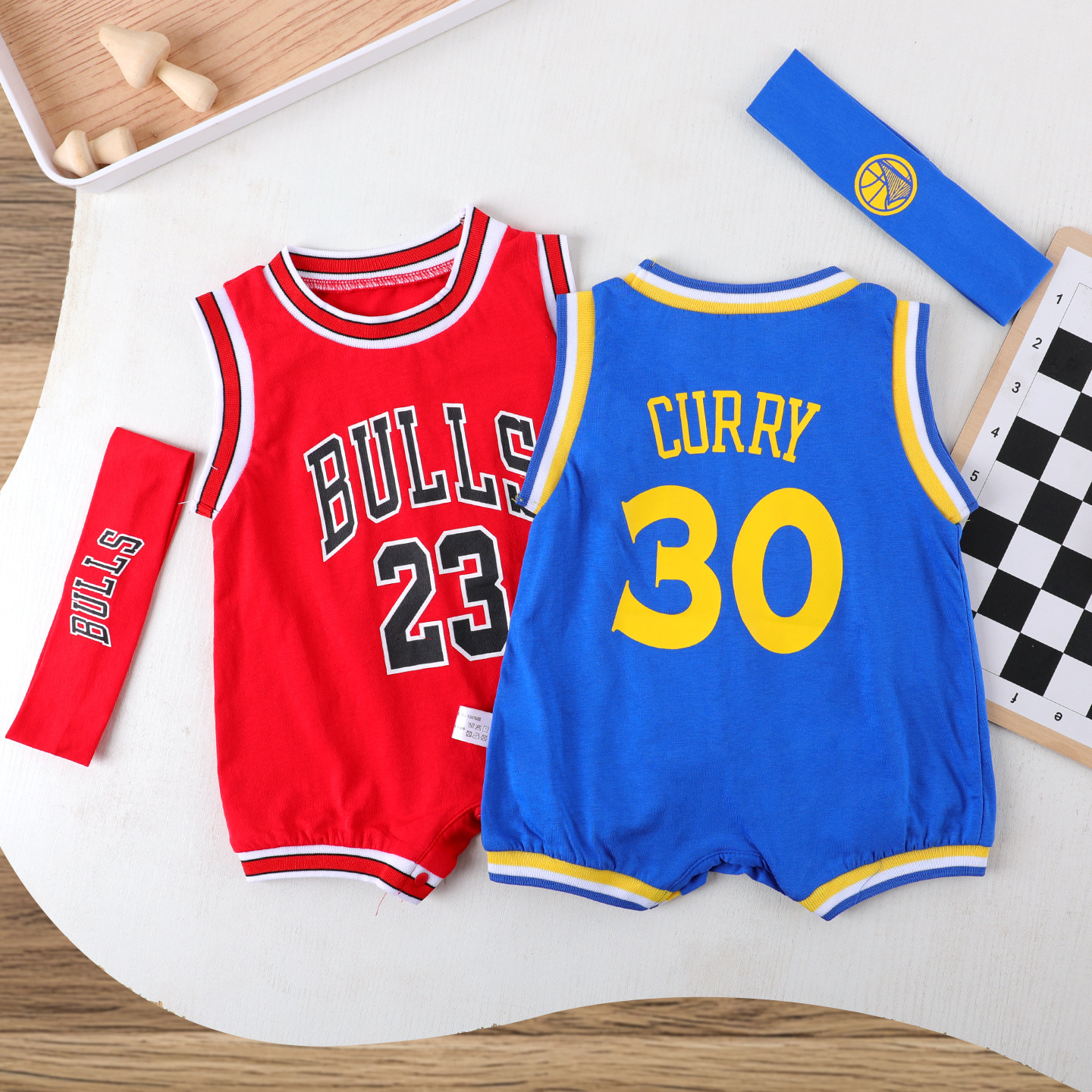 Newborn Baby Summer Thin Photo Vest Jersey Suit Baby Kobe Bryant Basketball Uniform Sports Jumpsuit Super Cute