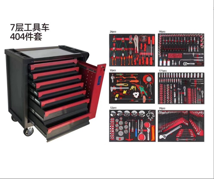 Carro de herramientas para automóviles, gabinete móvil, gabinete de herramientas pesadas, herramientas de manga, gabinete de piezas multicapa, juego completo de salón de belleza