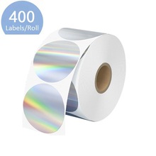 400 件全息银色颜色编码标签 用于整理库存目标贴纸反光密封标签