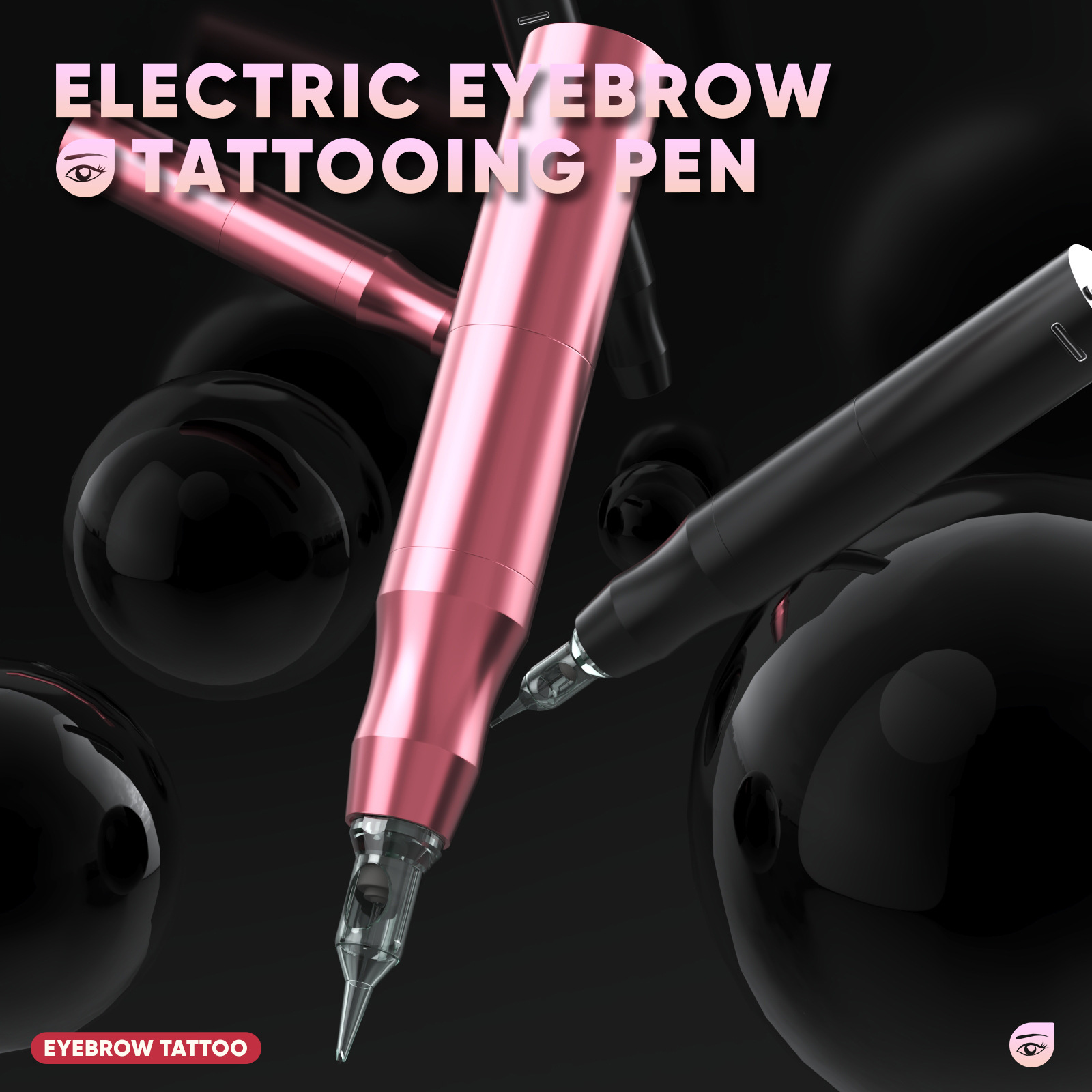 Batería USB inalámbrica pintagon de tatuajes de cejas bordadas herramientas de línea de ojos con bolsa de almacenamiento conjunto completo de suministros de bordado