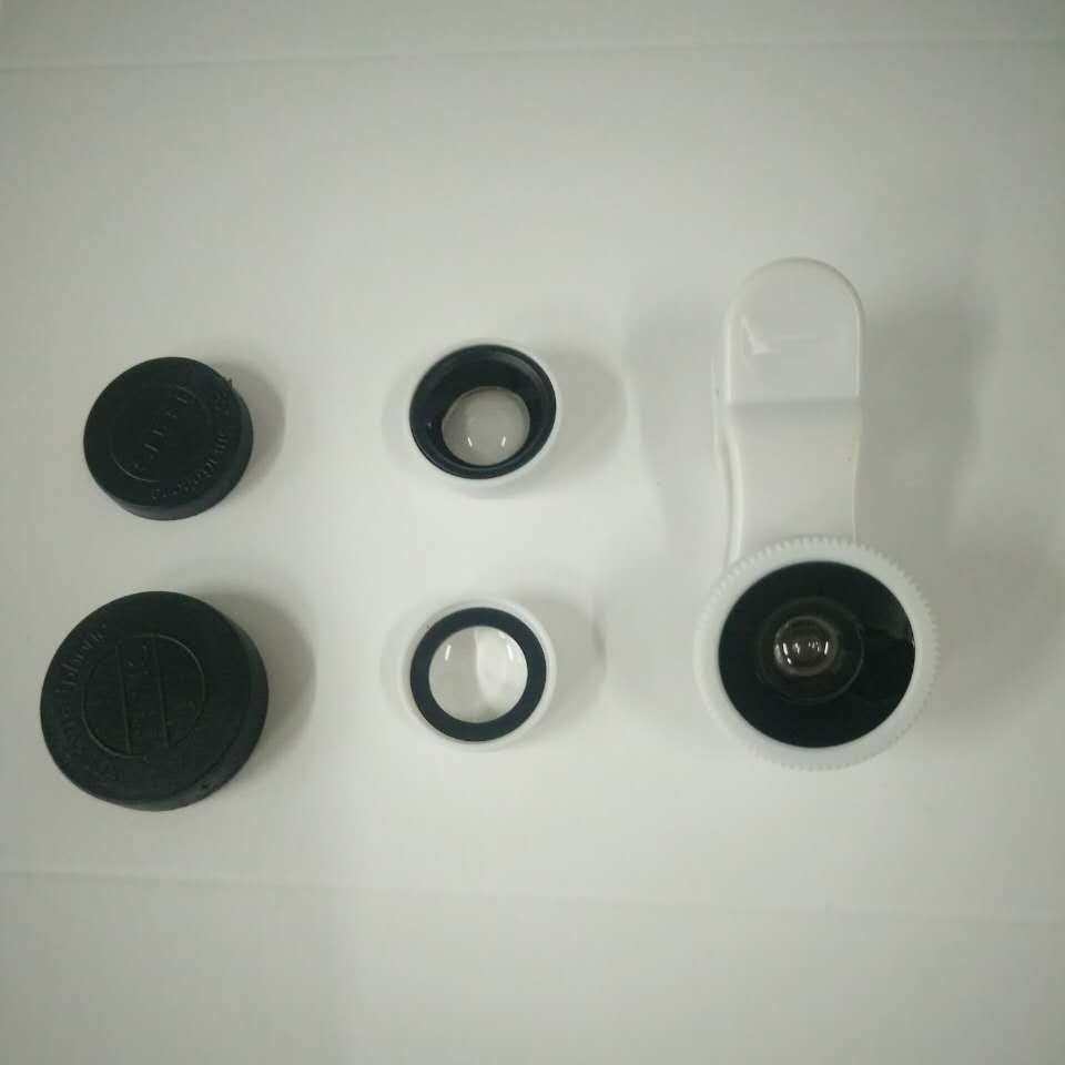 塑料 亚克力镜头 三合一镜头 180 鱼眼 广角 微距 手机外置镜头