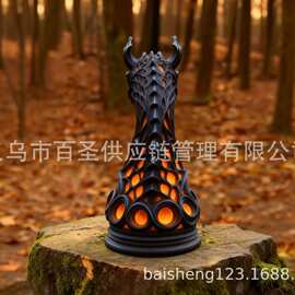 跨境龙首造型镂空发光摆件 暗黑奇幻风装饰灯163