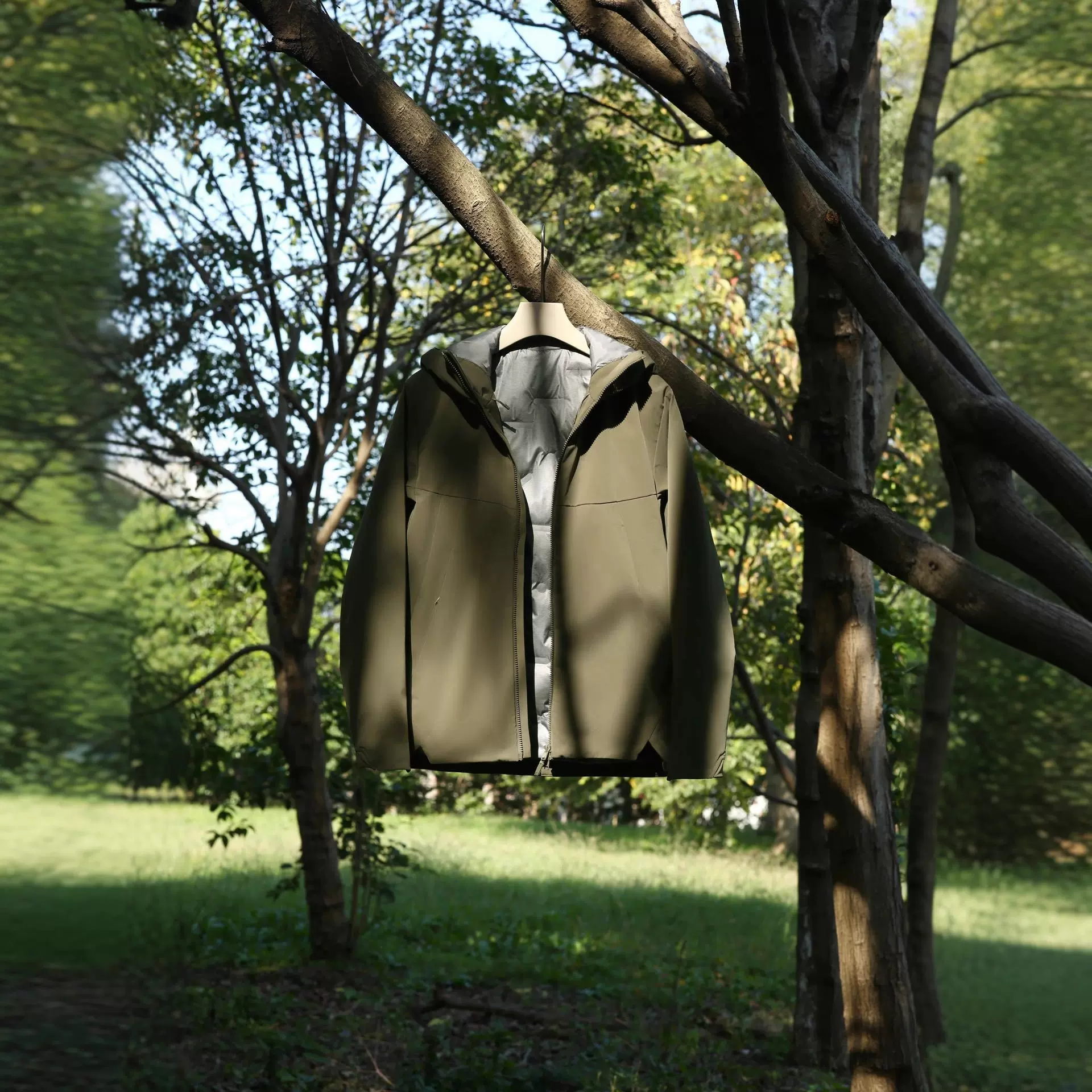 商V系列升级版 90白鸭绒户外男士连帽冲锋夹克防风防水轻量羽绒服