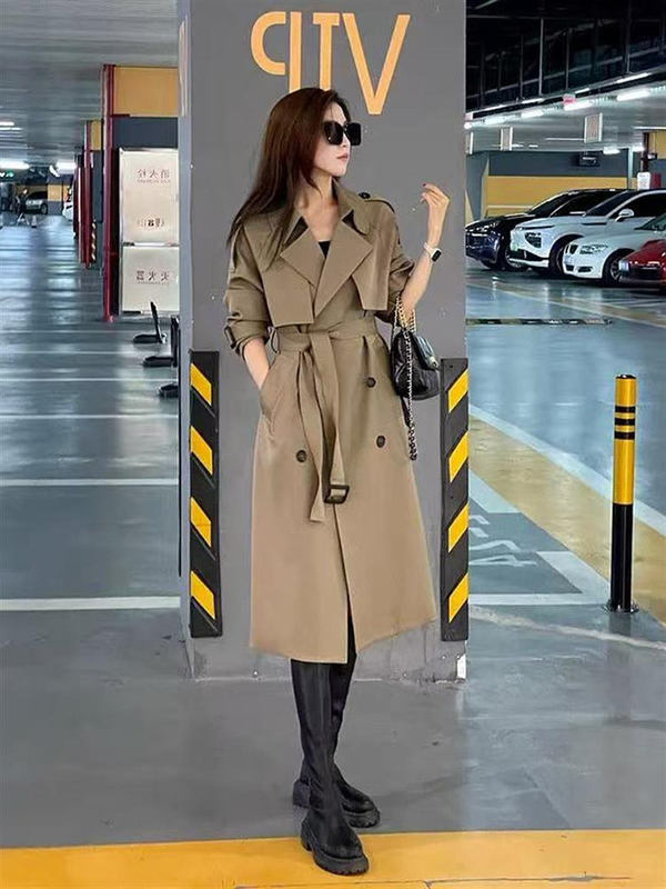 春秋新款2025感风衣外套女款英伦复古中长款欧货chic大衣|undefined