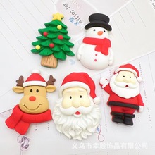 新款聖誕老人聖誕樹 diy飾品貼片手機殼禮品盒冰箱貼兒童桌面擺件