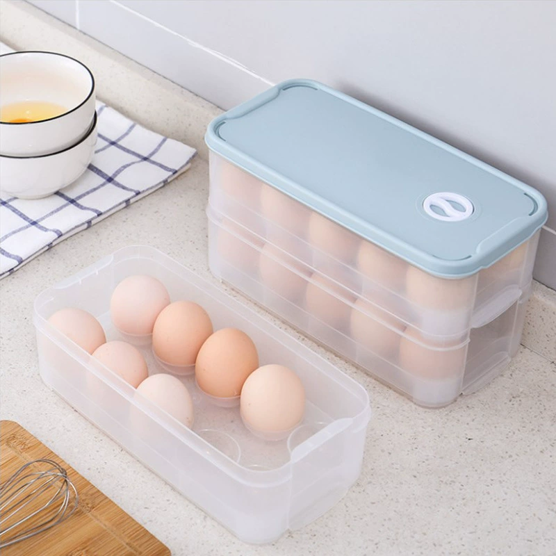 6S Home Egg Storage Box Egg Box Egg Fresh Box Home Kitchen Multi -layer Transparent Covering Egg Bearing
