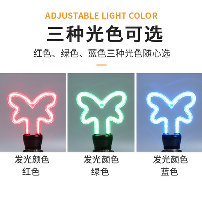家用跨境浪漫异形led灯泡E27螺口软灯丝灯泡爱心五角星网红软灯丝|ru