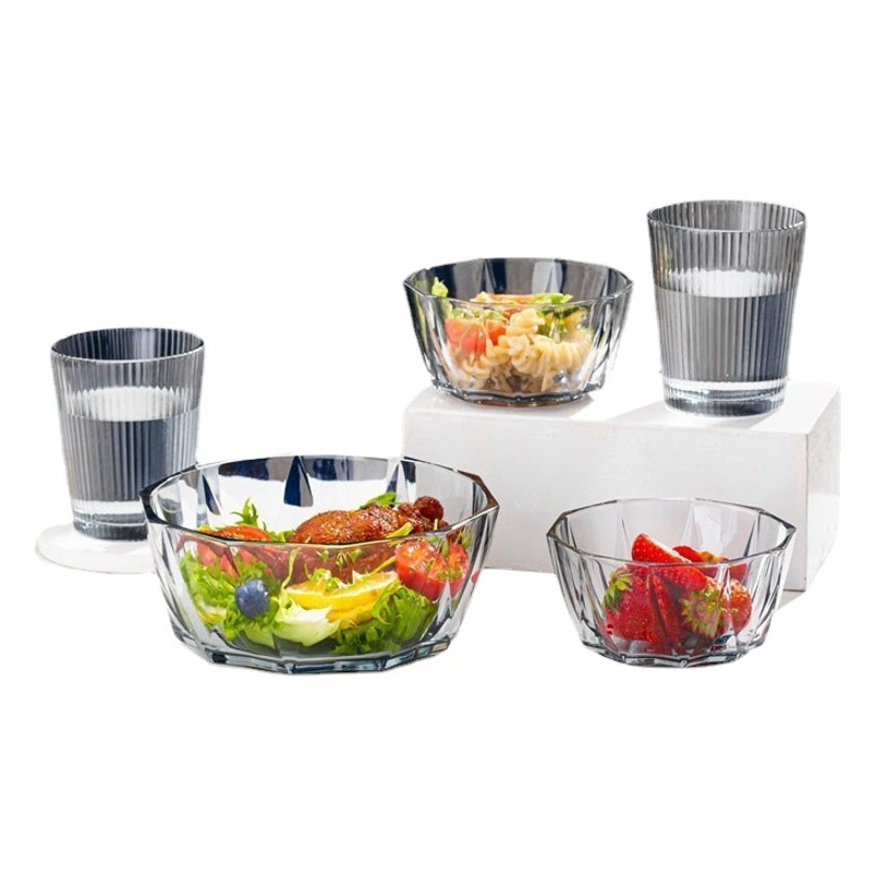 Красивая посуда стеклянная чаша подарок Набор чаш Подарочная чаша Набор чаш Тарелка костюм Бытовая тарелка Чаша подарок