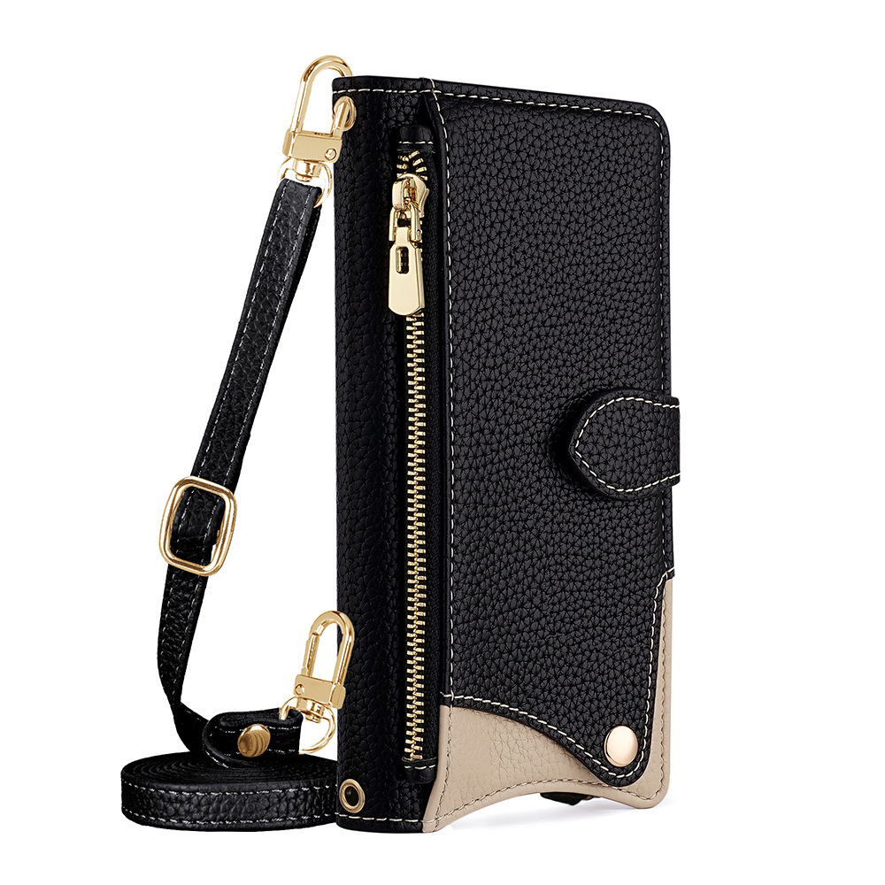 iPhone Air フリップカバー携帯電話ケース、Apple 16、15 Pro、リストストラップ付き、12 ショルダー携帯電話ケース、13 に適用