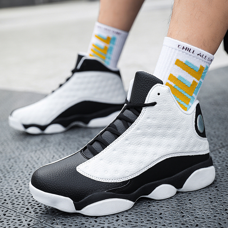Aj13 Basketball Shoes Men's Casual Large Size 47 Sports Shoes Student High-Top Running Shoes Medium and Large Children's Practical Training Shoes