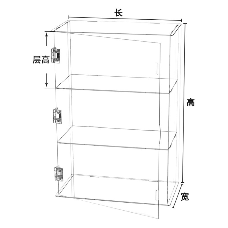 Caja de exhibición de acrílico hecha a mano rejilla en capas caja de almacenamiento ensamblada caja de modelo de alta permeabilidad caja de polvo de huevo Ming