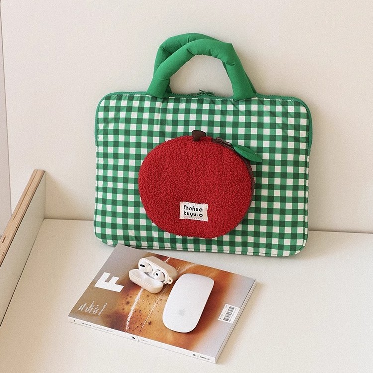 Korean style cute Apple laptop bag, 14-inch portable tote bag for women, suitable for Apple, Xiaomi, Huawei.