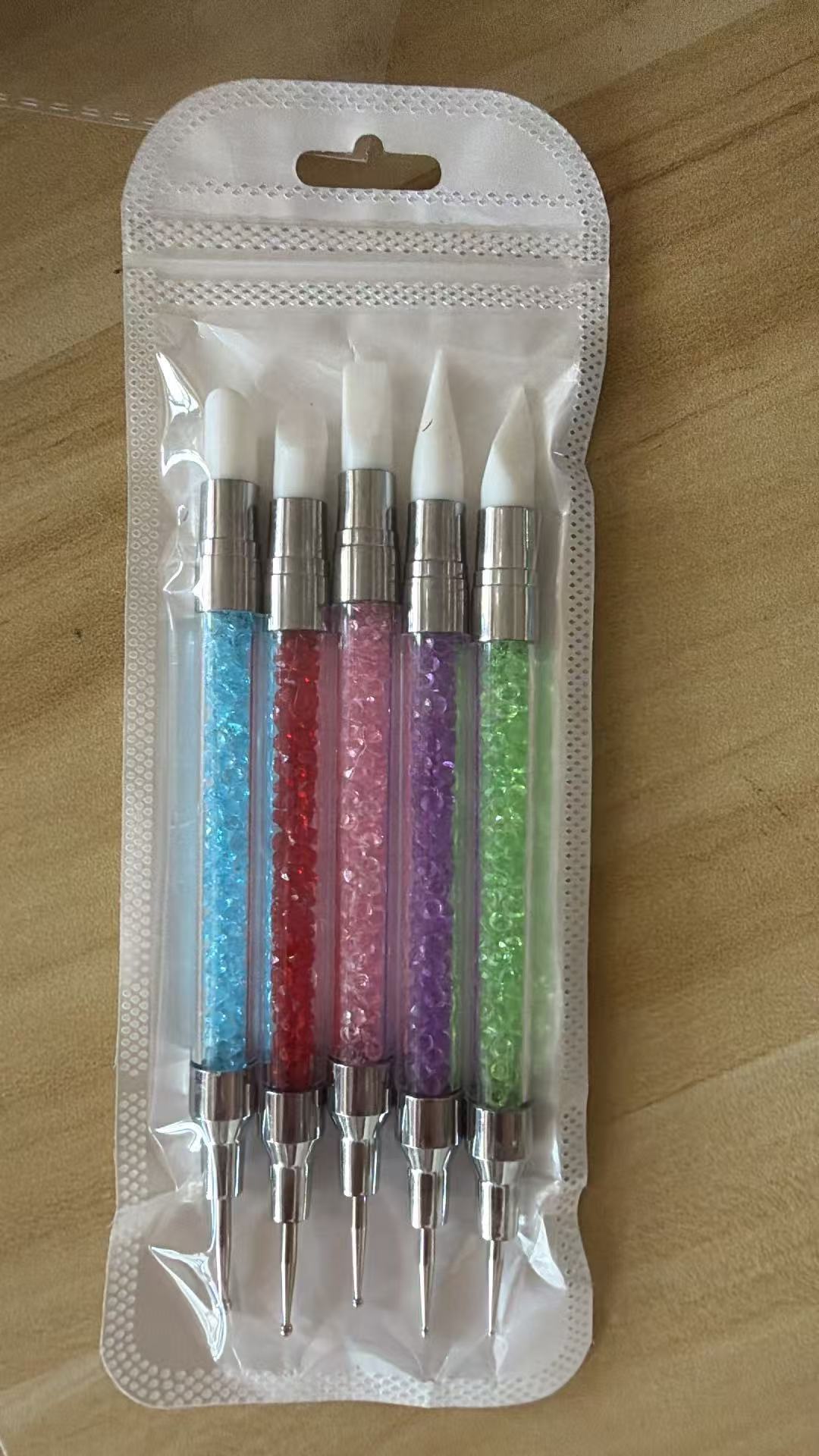 Bolígrafo de silicona para uñas, bolígrafo de presión, bolígrafo de grabado, estampado multifuncional, espejo mágico, bolígrafo de herramienta en polvo, bolígrafo de uñas