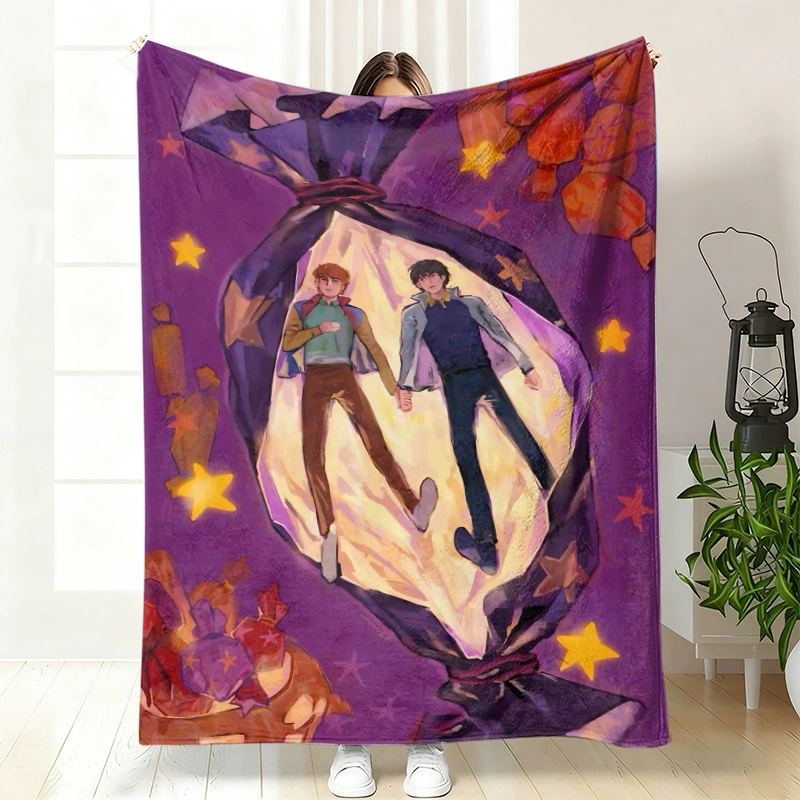 Плюшевая флисовая плед-одеяло BylerCP (в стиле Stranger Things), мягкий для отдыха, 70×100–150×200 см