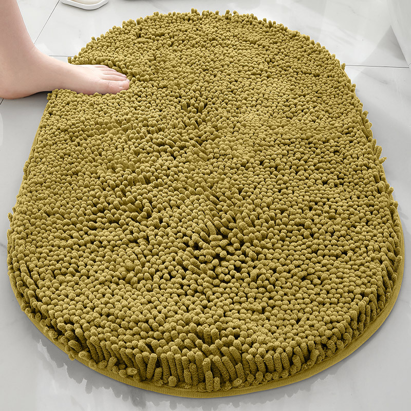 TEMU venta caliente esterillas de piso de cheneil de espesamiento alfombra de absorción de agua fuerte alfombra de puerta antideslizante inodoro alfombra de cama cama image 37