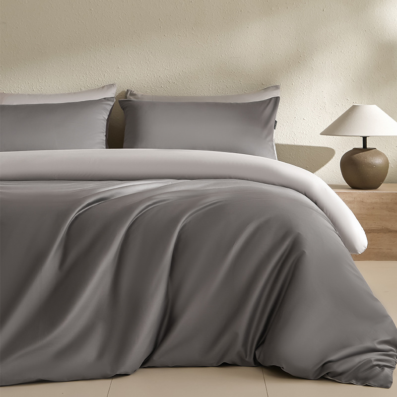 100 traje de cama de satén de algodón de fibra larga de cuatro piezas de algodón puro 2025 nuevo traje de tres piezas de funda de edredón de sábana de lujo ligero 4