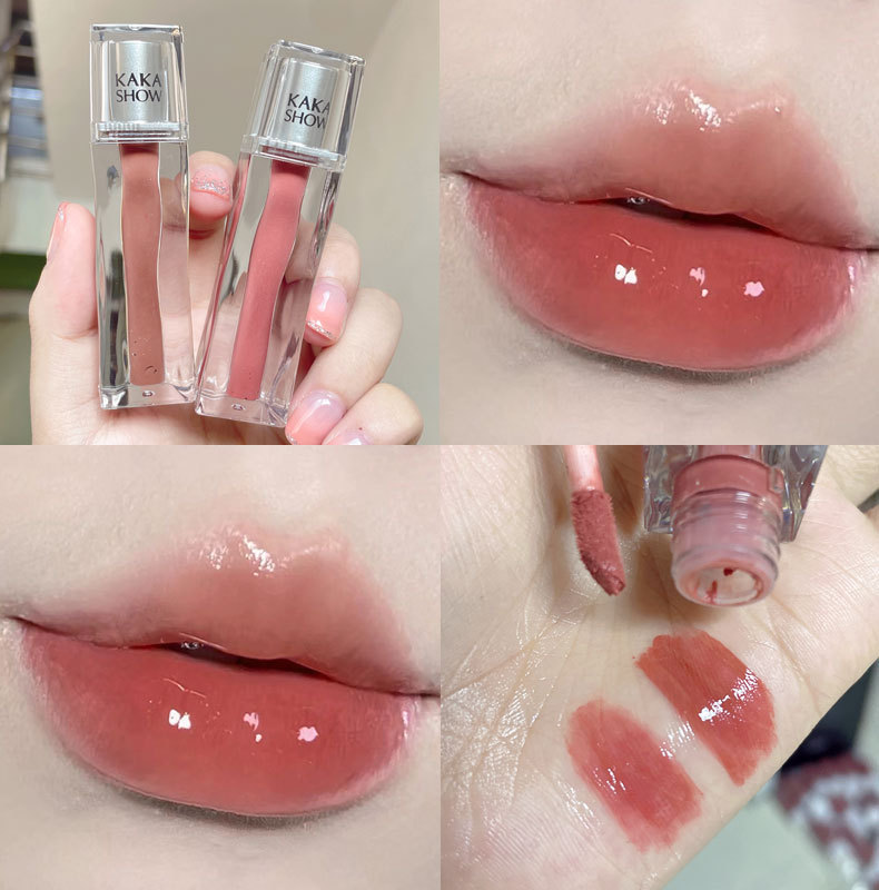 kakashow Transparent Water Mirror Lip Gloss is a clear and moisturizing matte lip gloss for students at an affordable price undefined