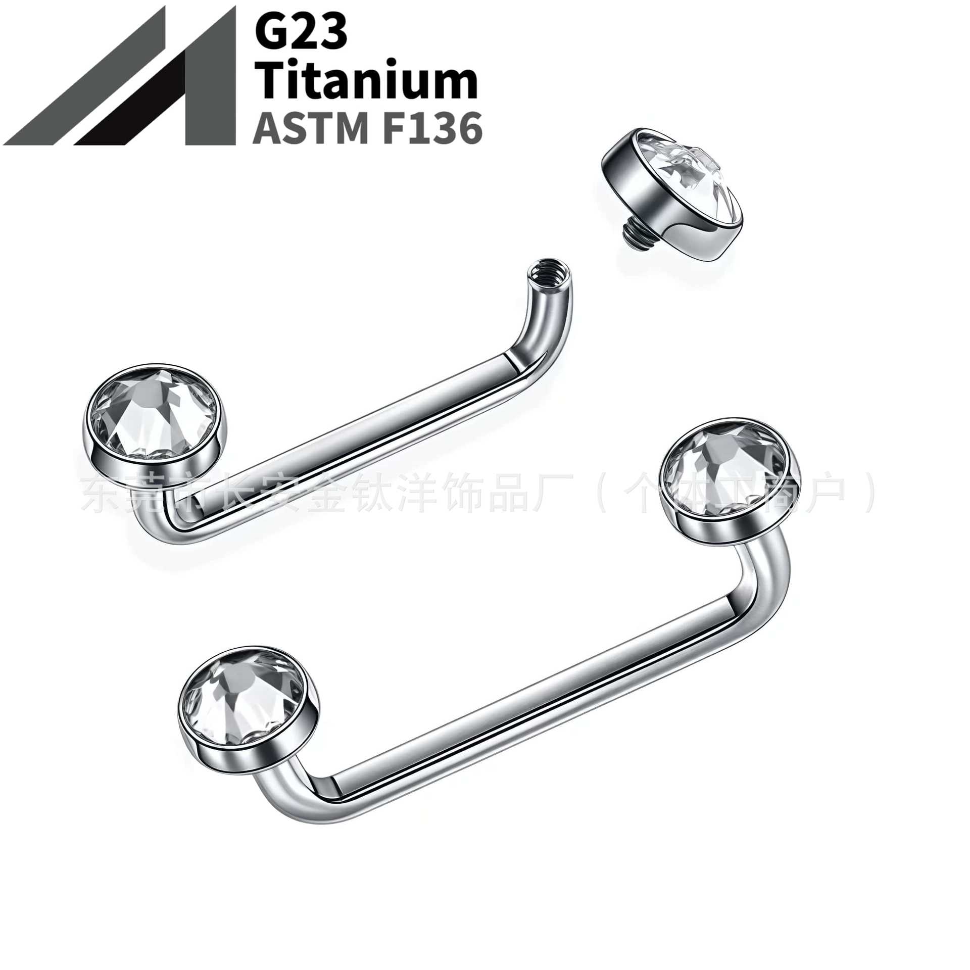 16G labret stud size and finish detail