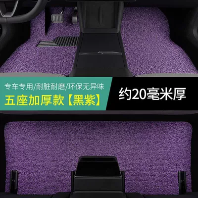Modelə uyğun ayaqaltı, Wire Loop G9 Mat G3I Driver - xpeng-g3-passenger-slide-rail-without-steps-thickened-five-seater-black-and-purple-about-20-mm-thick