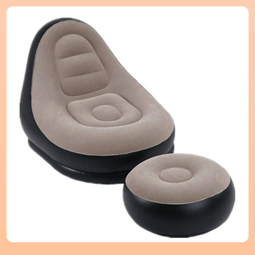✅ Cross-border ready stock thickened inflatable lazy sofa with footstool leisure sofa recliner portable storage air chair