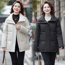 专柜正品2025冬款羽绒服女小个子中长款时尚洋气保暖妈妈装外套
