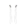 Cute sophisticated long advanced earrings with tassels, no pierced ears, light luxury style, high-quality style