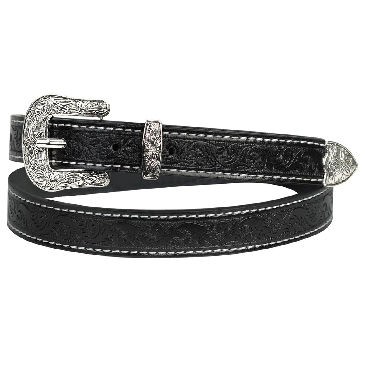 Grenzüberschreitender europäischer und amerikanischer Retro-geprägter Denim-Dünngürtel Spice Girl Texture Brown Niche Universal-Damengürtel Vielseitig_voghion.com