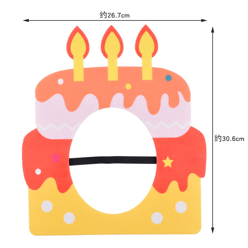 Fieltro pequeño libro rojo creativo pastel de cabeza sombrero extraño partido fotos decoración props máscara de fiesta de cumpleaños