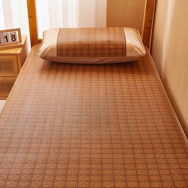 メーカー卸売り艾草藤席ベッド用品夏家庭用氷糸凉席三点セットシングル二人寮畳|undefined