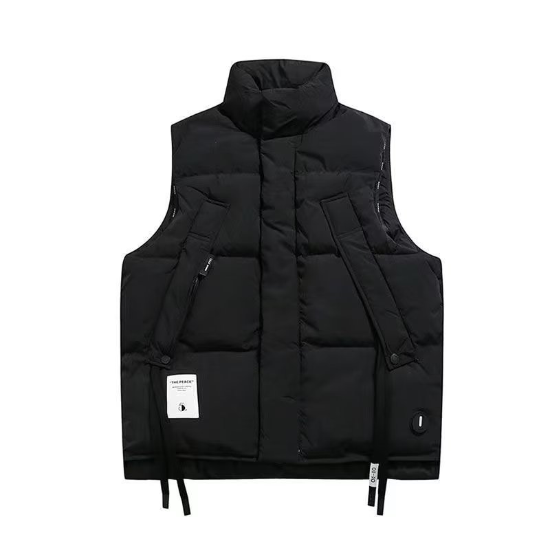 2024 pareja de chaleco de algodón de cuello nuevo estilo coreano de invierno chino, europeo y americano herramientas de hombro sueltas chaqueta de algodón chaqueta de moda