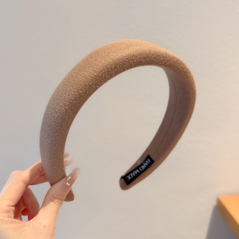 Coreana otoño invierno cinturón de cabello 2024 nuevo otoño invierno cráneo alto borde amplio presión de cabello pinzas de cabello tocado cinturón de cabello de alta calidad