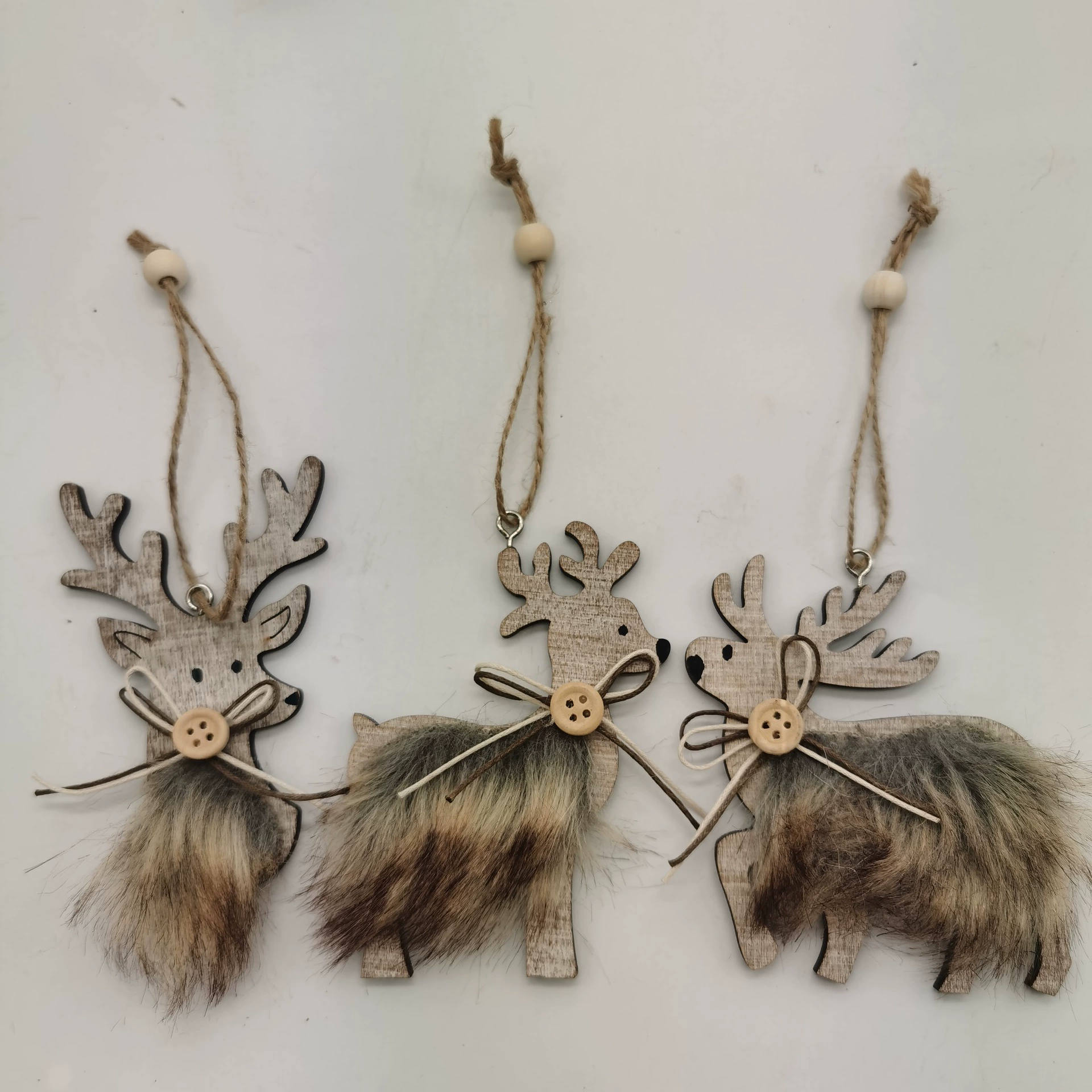 2022 Рождественская Подвеска Новый деревянный кулон с оленем креативный 2021 Лось елка подвесной подарок