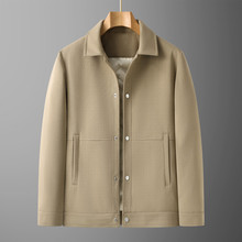 加肥加大码男士夹克翻领新款秋冬季胖子薄棉上衣服男保暖二棉外套