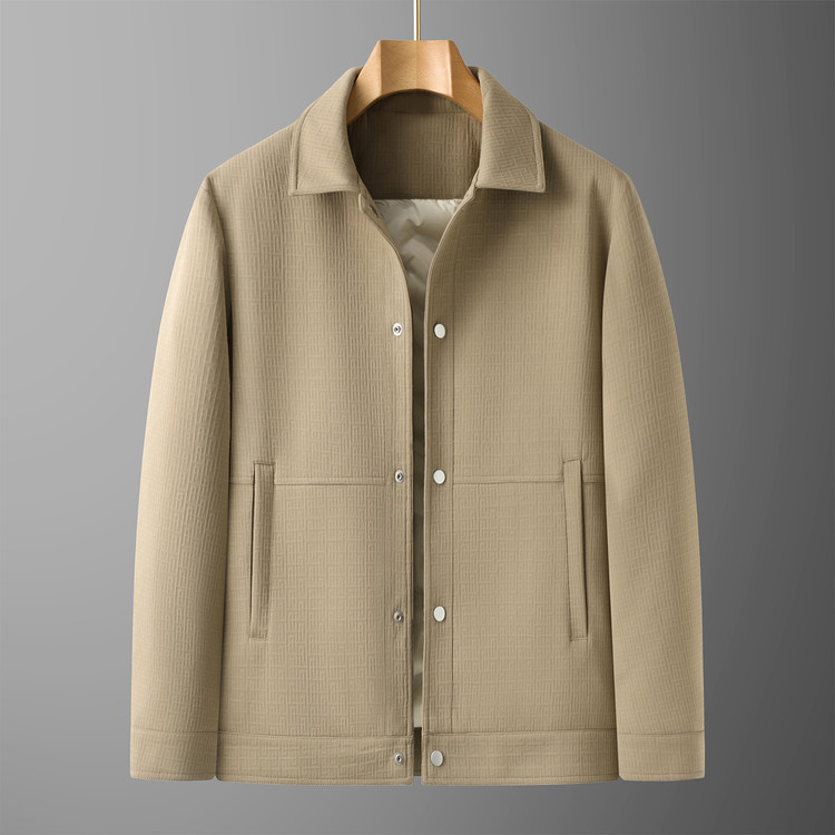 加肥加大码男士夹克翻领新款秋冬季胖子薄棉上衣服男保暖二棉外套