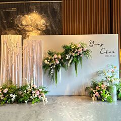 2024婚約配置装飾高級韓系儀式背景壁シンプル大気回門宴kt板セット