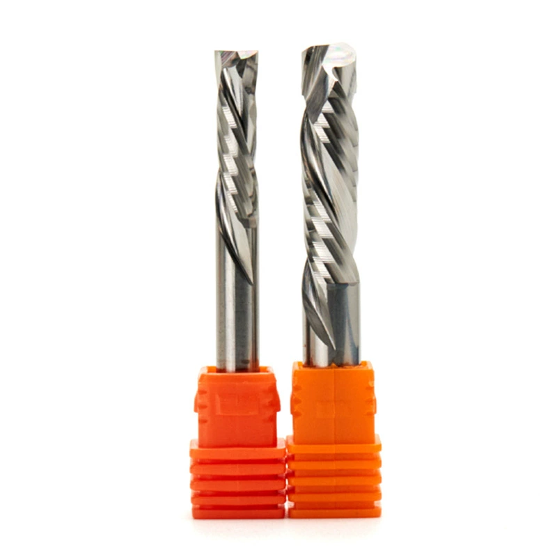 硬霸 Factory composite edge milling cutter double edge spiral tungsten steel knife space board solid wood veneer computer engraving knife